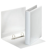 Esselte Essentials Presentation Ring Binder Polypropylene 2 D-Ring A5 25mm Rings White (Pack 12) 46571
